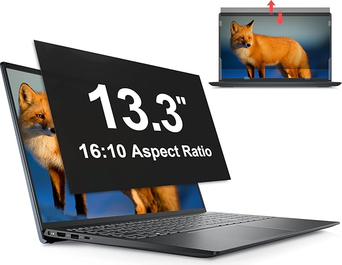 Laptop Privacy Screen 13.3 Inch 16:10 Aspect Ratio - Compatible with Lenovo Hp Dell Acer Asus Thinkpad Envy Xps, Anti Blue Light Glare Filter, Removable Laptop Screen Privacy Shield 13.3 in, Anti-Scratch Screen Protector