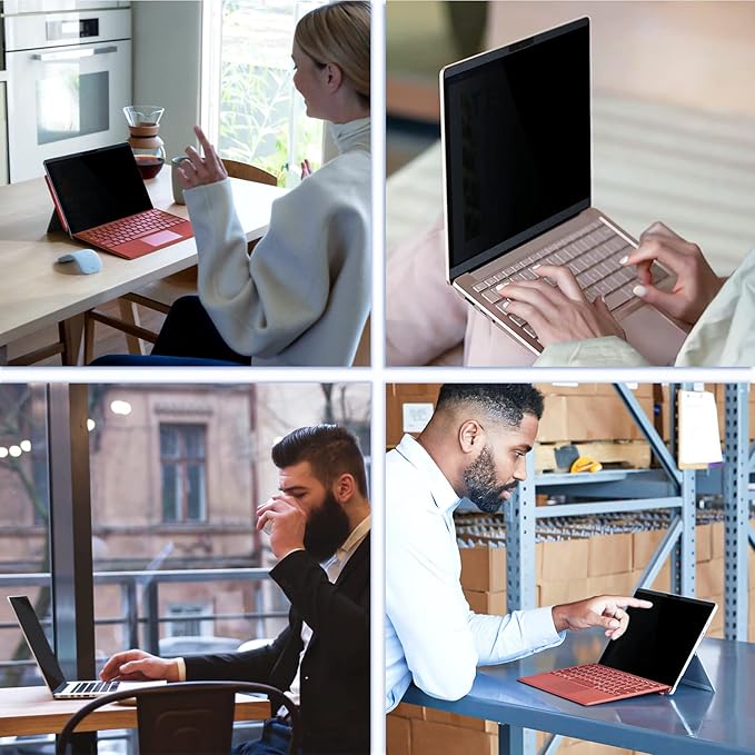 Magnetic Privacy Screen Surface Laptop 6/5/4/3/2/1 15 Inch, Removable Anti Blue Light Glare Filter, Black Security Private Apy Block Protector