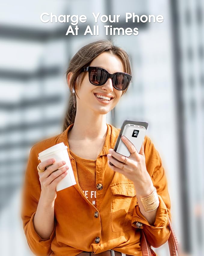 Portable Charger Built-in Cables and AC Wall Plug, 12000mAh power Bank, USB C 22.5W Fast charging Phone Charger ,Compact Lightweight External Battery Pack for iPhones, iPad, Samsung，Tablets, etc.