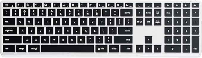 Satechi Slim X3 Bluetooth Backlit Keyboard for Mac, Illuminated Keys & Multi-Device Sync, for MacBook Air/Pro M4, iPad Air/Pro M4/M3, iPad mini, Mac mini, iMac - Silver