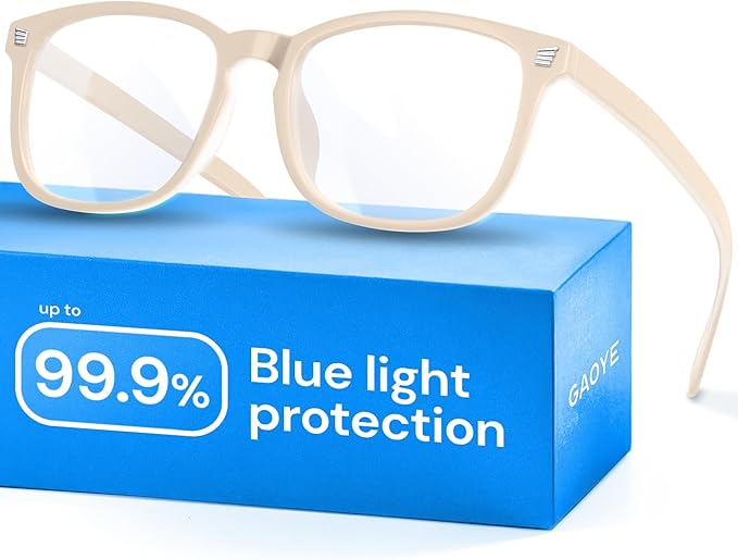 Gaoye Blue Light Glasses for Computer & Gaming - Anti UV Ray Lenses, Scratch-Resistant & Comfort Fit
