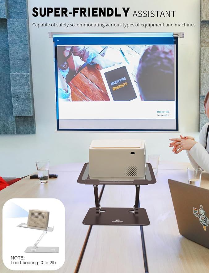 Laptop Stand, Ergonomic Adjustable Computer Stand for Collaborative Work, Foldable and Portable Heat Sink Computer Stands, Fits up to 15.6-inch Laptops (Coffee Brown)