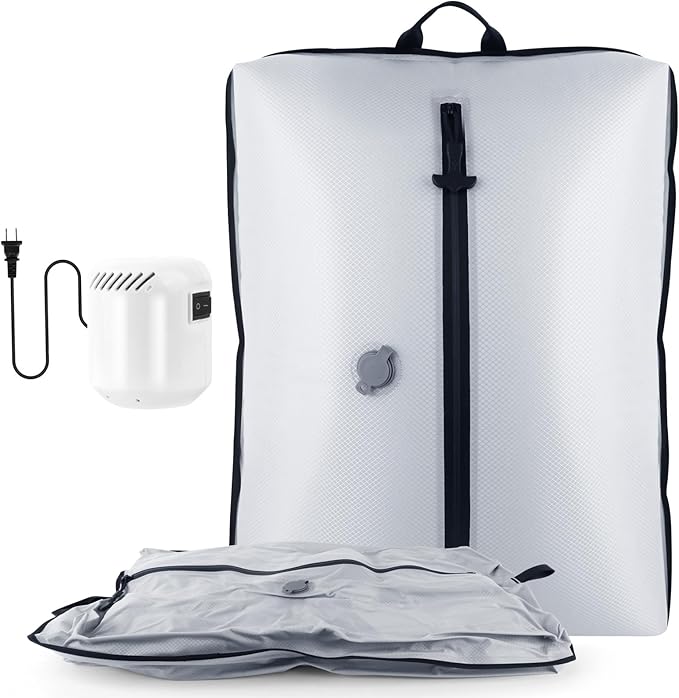 Dobaly 33L Professional Vacuum Bags for Travel with 55W Super Power Electric Pump, IP67 Reusable Vacuum Seal Bags for Clothing for Suitcases and Backpack Space Saver Bags for Travel (2PC+Pump)