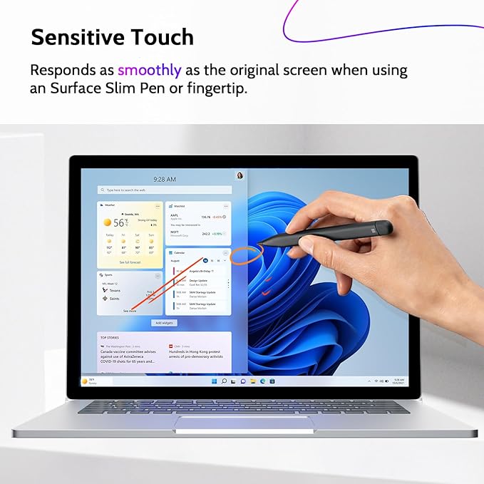 Magnetic Privacy Screen for Surface Book 3/2/1 13.5 Inch, Removable Anti Blue Light Glare Filter, Black Security Private Apy Block Protector