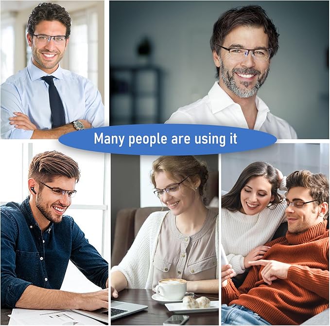 Blue Light Blocking Glasses, Lightweight Metal Half Frame Computer Reading/Gaming/TV/Phones Glasses,Filter UV Ray/Computer Glare with Spring Hinge Eyeglasses(Black+Brown)