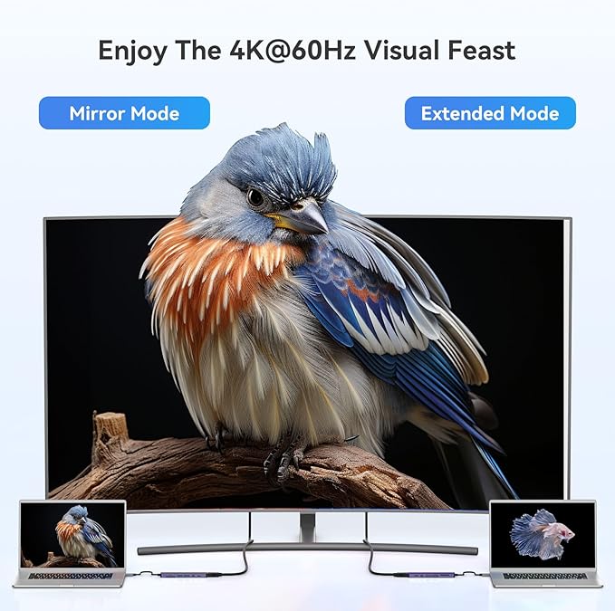 MOKiN 7 in 1 USB C Hub with HDMI, SD/TF Card Reader, USB 3.0, 100W PD Compatible for MacBook Pro/Air, Dell XPS, Lenovo Thinkpad