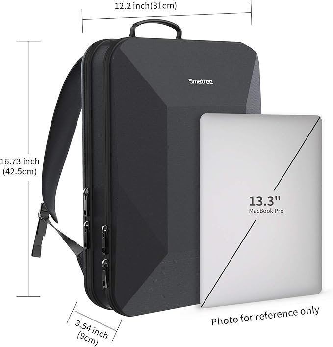 Smatree 15.6 -16 inch Waterproof Man Tech Backpack for MacBook Pro M4 2024 /M3 2023/M2 A2991 A2780 A2485,ROG Zephyrus G15/Zephyrus Duo 15 SE, IdeaPad Gaming 3,ASUS TUF F15/A15 Hard Travel Carrying Bag