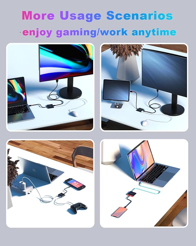 Switch 2 Dock for Nintendo Switch 2 Docking Station Switch 2 Portable TV Dock USB c to hdmi Compatible with Switch1/ Switch 2, USB C Hub Compatible with MacBook,Laptops, (Black)