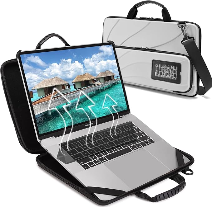 BUG 13-14 Inch Laptop Case Hard Shell, Protective Laptop Carrying Case with Stand for Heat Dissipation
