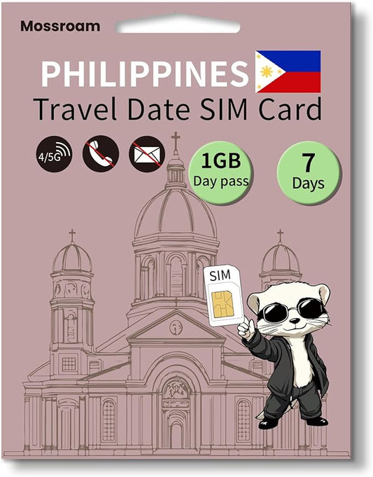 3-in-1 SIM Card for The Philippines– Prepaid Data Plans | 1GB Daily Data,7 Days | Unlimited 4/5G Speed Internet