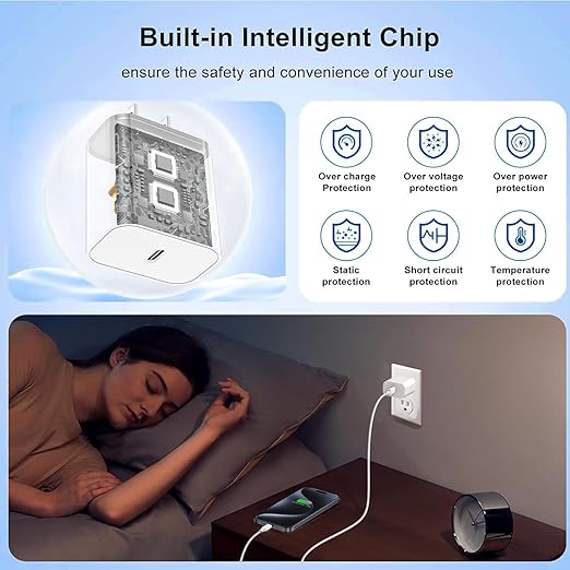 iPhone 17 16 15 Charger Fast Charging,3-Pack 20W USB C Charger Block with 60W Type C to USB C Cable Cord 6FT,Compatible with iPhone 17/17 Pro/17 Pro Max/17 Air/16/16 Pro Max/16 Pro/16 Plus/15/15 Pro