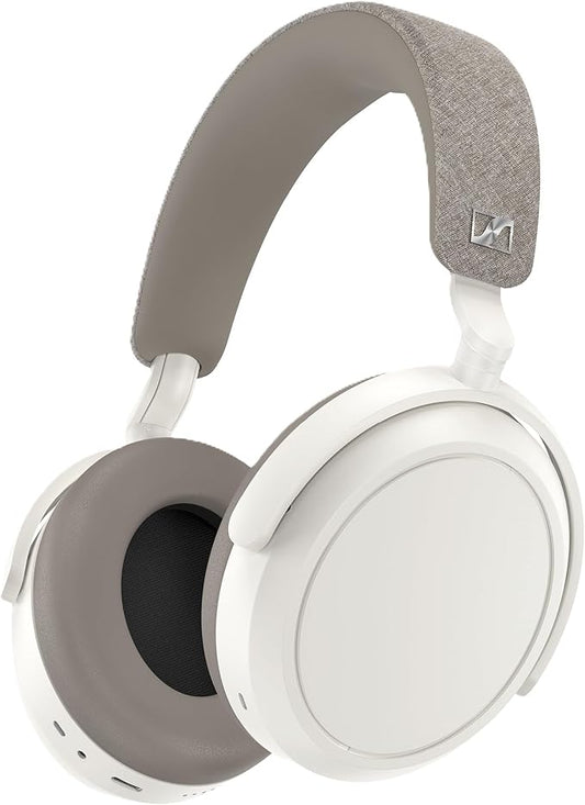Sennheiser Consumer Audio Momentum 4 Wireless Headphones - Bluetooth Headset for Crystal-Clear Calls with Adaptive Noise Cancellation, 60h Battery Life, Customizable Sound, White (509267)