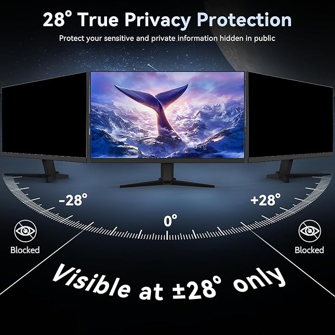 [2-Pack] 34 Inch Computer Privacy Screen Filter for 21:9 Widescreen Monitor, Removable Eye Protection Anti Glare Blue Light Filter Privacy Shield, Anti Spy Screen Protector Film 34 in