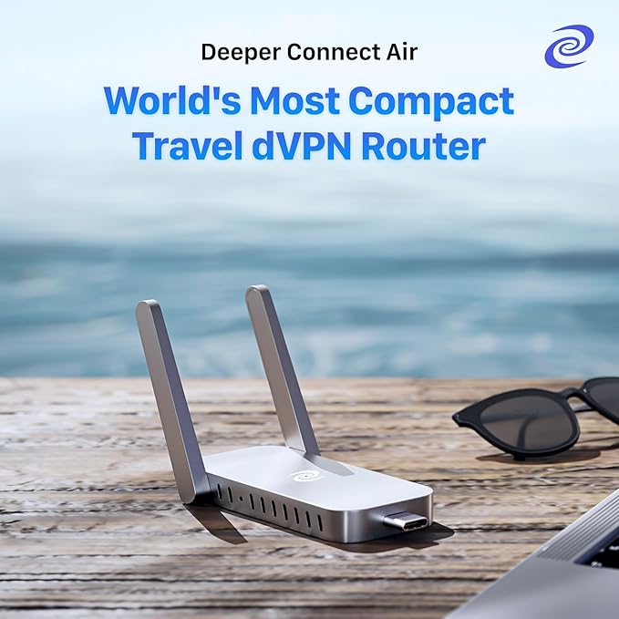 Deeper Connect Air Pocket-Sized Wireless Travel VPN Router Portable Wireguard OpenVPN DPN WiFi Router