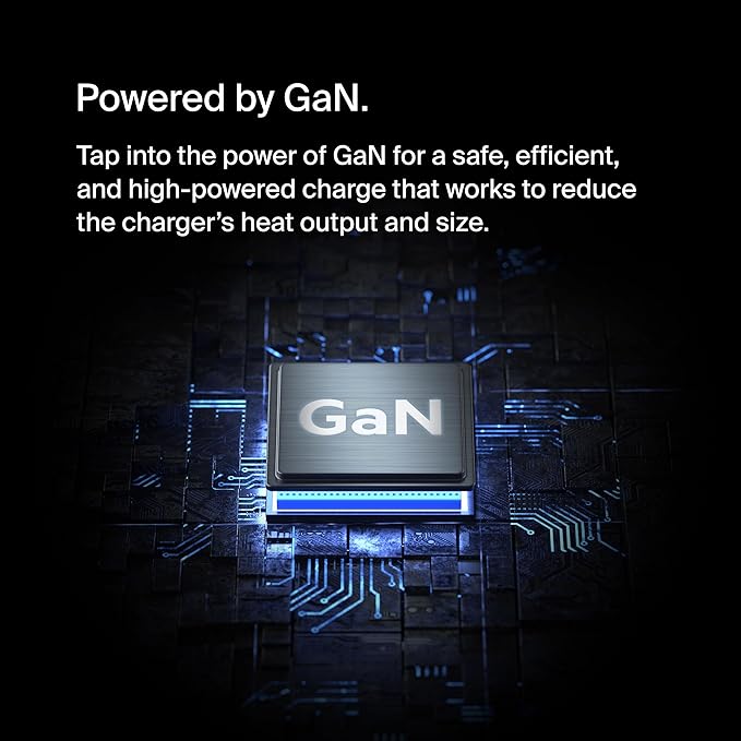 Belkin Charger Station 108W GaN - 2X USB-C and 2X USB-A Ports - Fast Desktop Charger Dock Hub for iPhone 17, Air, Pro, Apple Watch, iPad, MacBook, Samsung Galaxy S25, Nintendo Switch 2 - Black