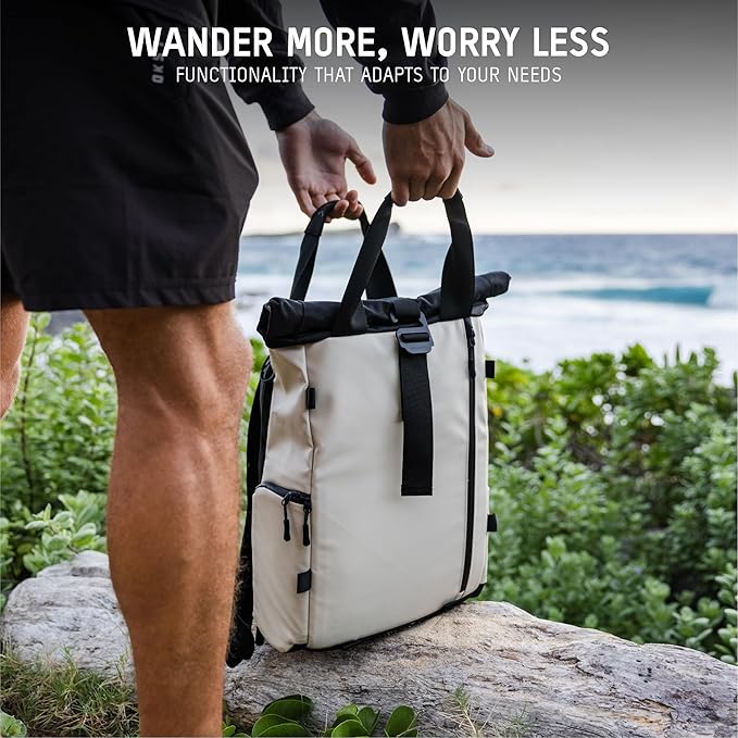 WANDRD PRVKE 31L, V3 Backpack: Weather-Resistant Travel & Camera Backpack with Laptop Sleeve, Quick Side Access, Clamshell Opening – Ideal Photography & Travel Bag (Yuma Tan)