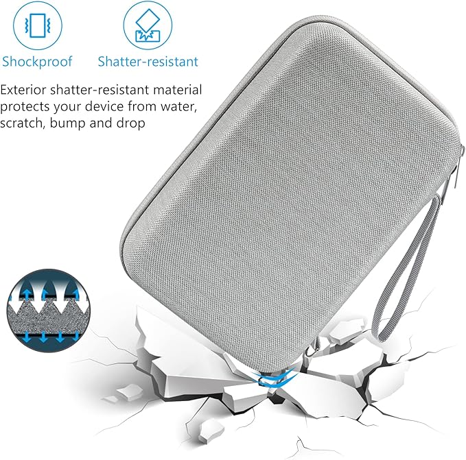 ProCase Hard Travel Electronic Organizer Case for MacBook Power Adapter Chargers Cables Power Bank Apple Magic Mouse Apple Pencil USB Flash Disk SD Card Small Portable Accessories Bag