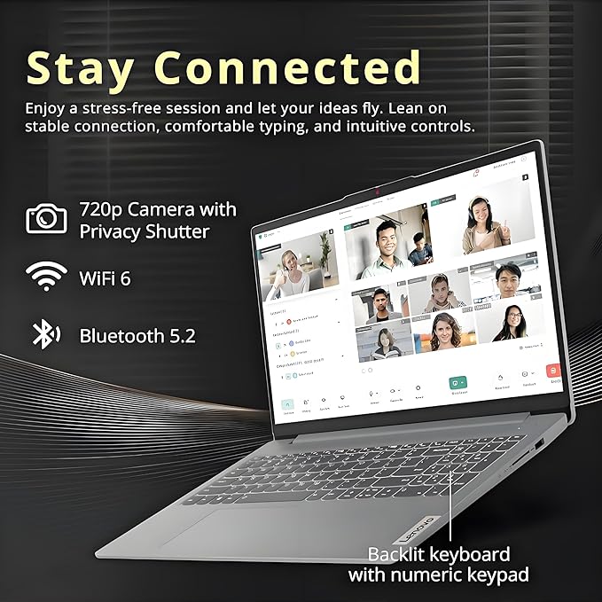 Lenovo New Ideapad Laptop with Microsoft Office 365, AMD Ryzen 5 5625U (Outperforms i7-1260U), 15.6" FHD TN Anti-Glare Display, 16GB RAM, 2TB SSD, WiFi 6, Backlit Keyboard, Windows 11 Pro, WOWPC USB