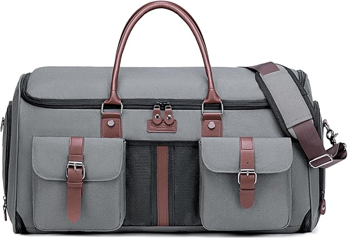 Carry on Garment Bag for Travel, Convertible Garment Duffle Bags for Men Women - 2 in 1 Hanging Suitcase Suit Travel Bags with Shoe Compartment