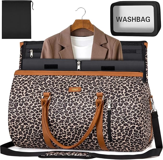 Garment Bag for Travel Convertible Carry On Garment Bag Large Travel Duffel Bags for Women 2 in 1 Hanging Suitcase Suit Travel Bags for Women & Men 3pcs Set