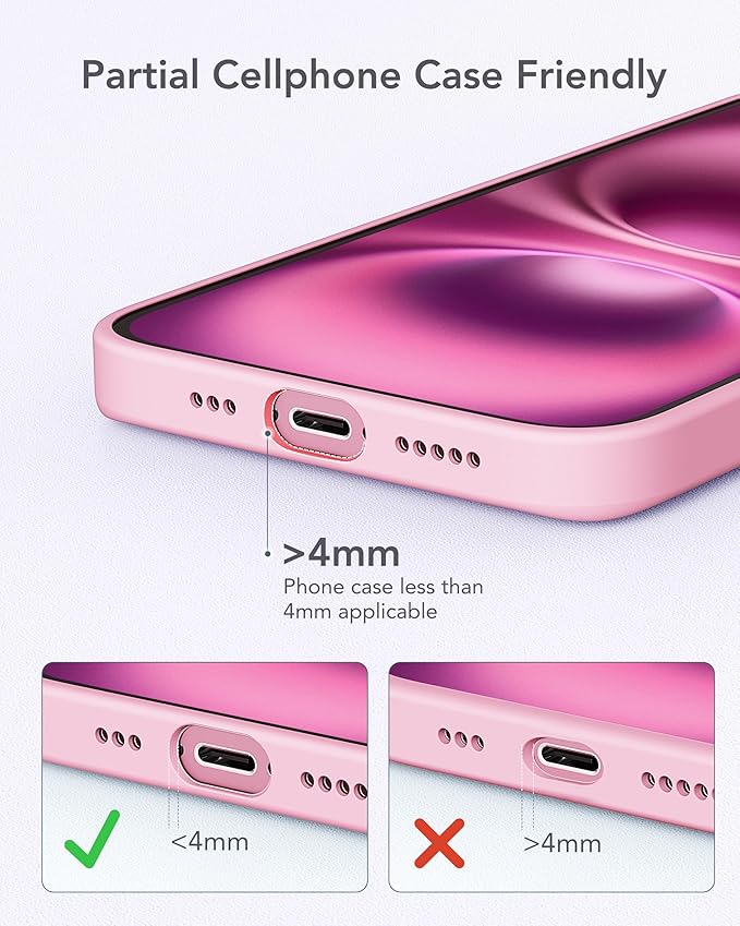 charmast Portable Charger USB C for iPhone 17/16/15, 5000mAh Fast Charging Battery Pack with Built-in Type-C Connector, 20W Mini Power Bank for iPhone 17/16/15 Series, Samsung S22/23 Series, and More