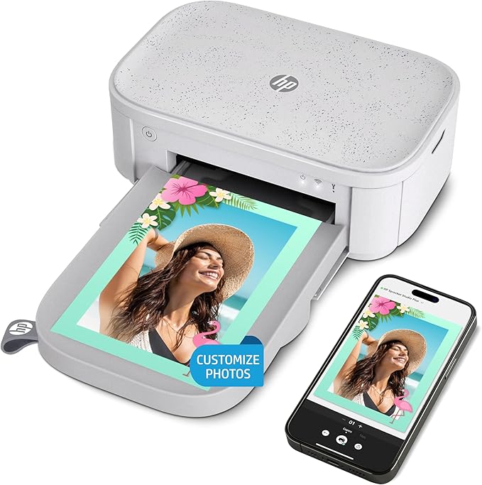 HP Sprocket Studio Plus 4x6 Instant Photo Printer – 118 Sheets & Cartridge Bundle - Wireless, Wi-Fi, Premium Dye Sublimation - Vibrant Color Pictures - Editing App for Fun, Creative Photos