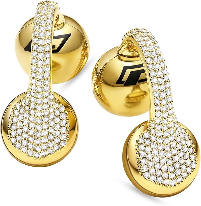 JewelPods C01 Wireless Earbuds,Open Ear Earbuds Jewelry-Inspired Designs Metal Clip-on,Excellent Spatial Audio,Sweat and Water Resistant,72H Play,Yellow Gold