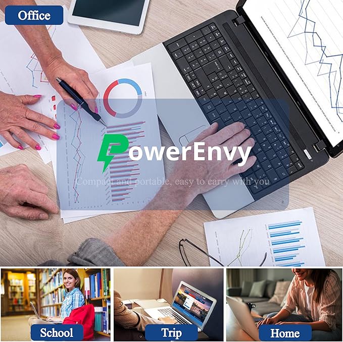 USB-C to HDMI & Ethernet Cable Hub Adapter by PowerEnvy - 4K HDMI, Ethernet 100M LAN, Aluminum Portable Type-C Hub for MacBook Pro/Air, iPad Pro, XPS, MateBook & More