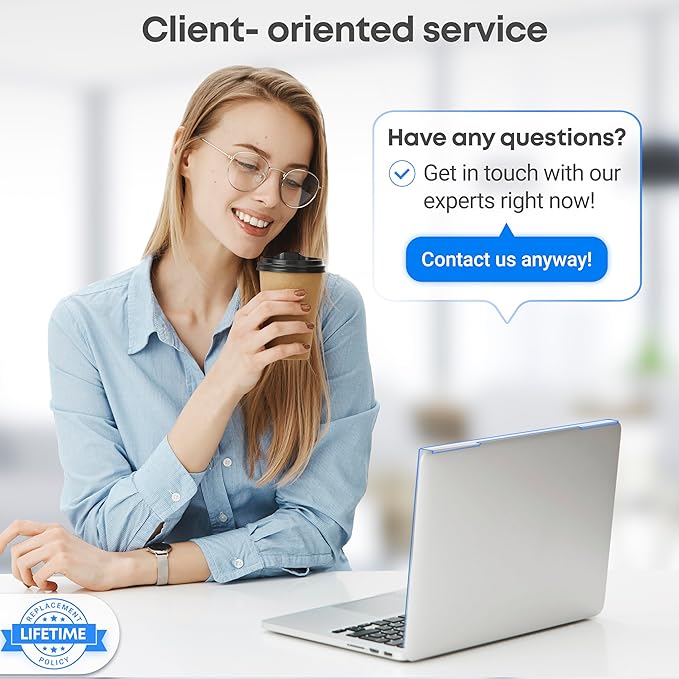 VINTEZ Blue Light Screen Protector for 14 Inch Computer Monitor and Laptop – Anti-UV Blue Light Blocking Film for Desktop PC, Eye Protection Filter, 12.6" x 8.1", 2 Pack