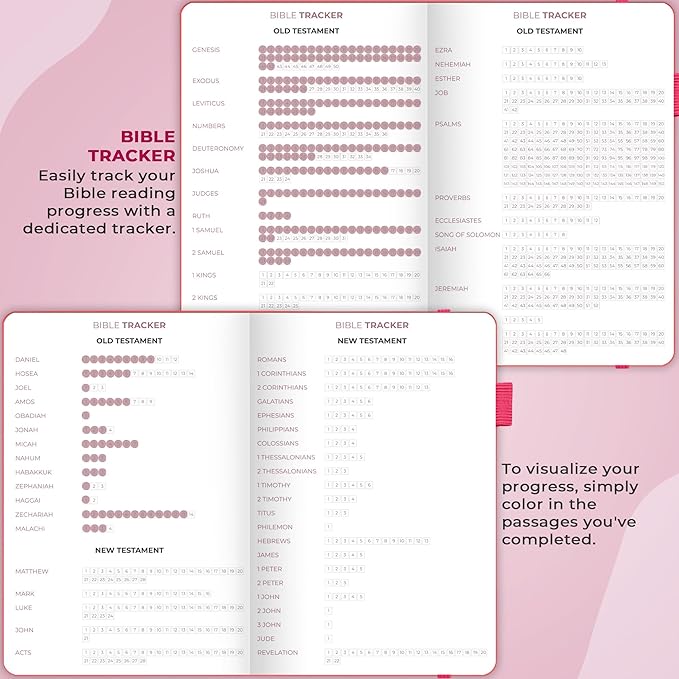 Clever Fox Bible Study Journal – Church Notes Notebook – Note Taking & Journaling Kit – Faith Based Religious Gifts & Accessories (Fuchsia)