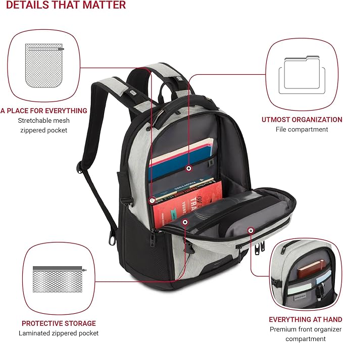 The Travel Tech Pro ScanSmart Laptop Backpack