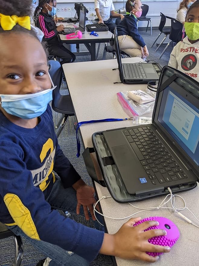 HedgeHog Health Hoglet Wireless Computer Mouse – Cute, Functional, and Tactile Fidget Tool. Combines Stress Relief with Comfort and Style, Perfect for Enhancing Focus and Productivity (Purple)