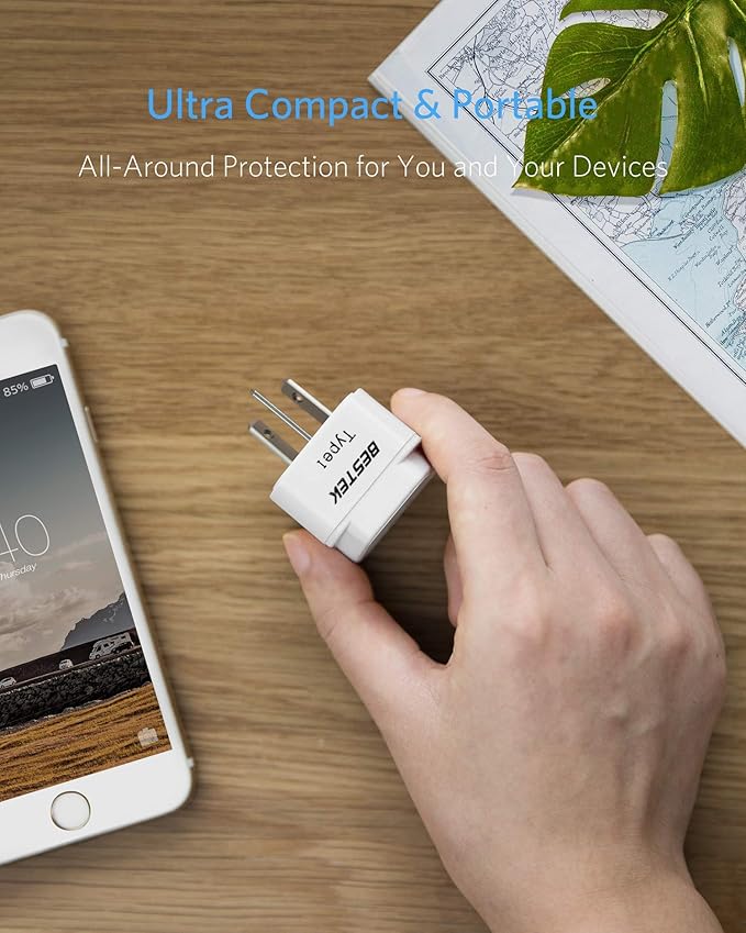 BESTEK Worldwide Travel Plug Adapter Set, Grounded Universal Power Plug Adapter for USA to US, EU, AU, UK, GE, HK and More- 8 Packs
