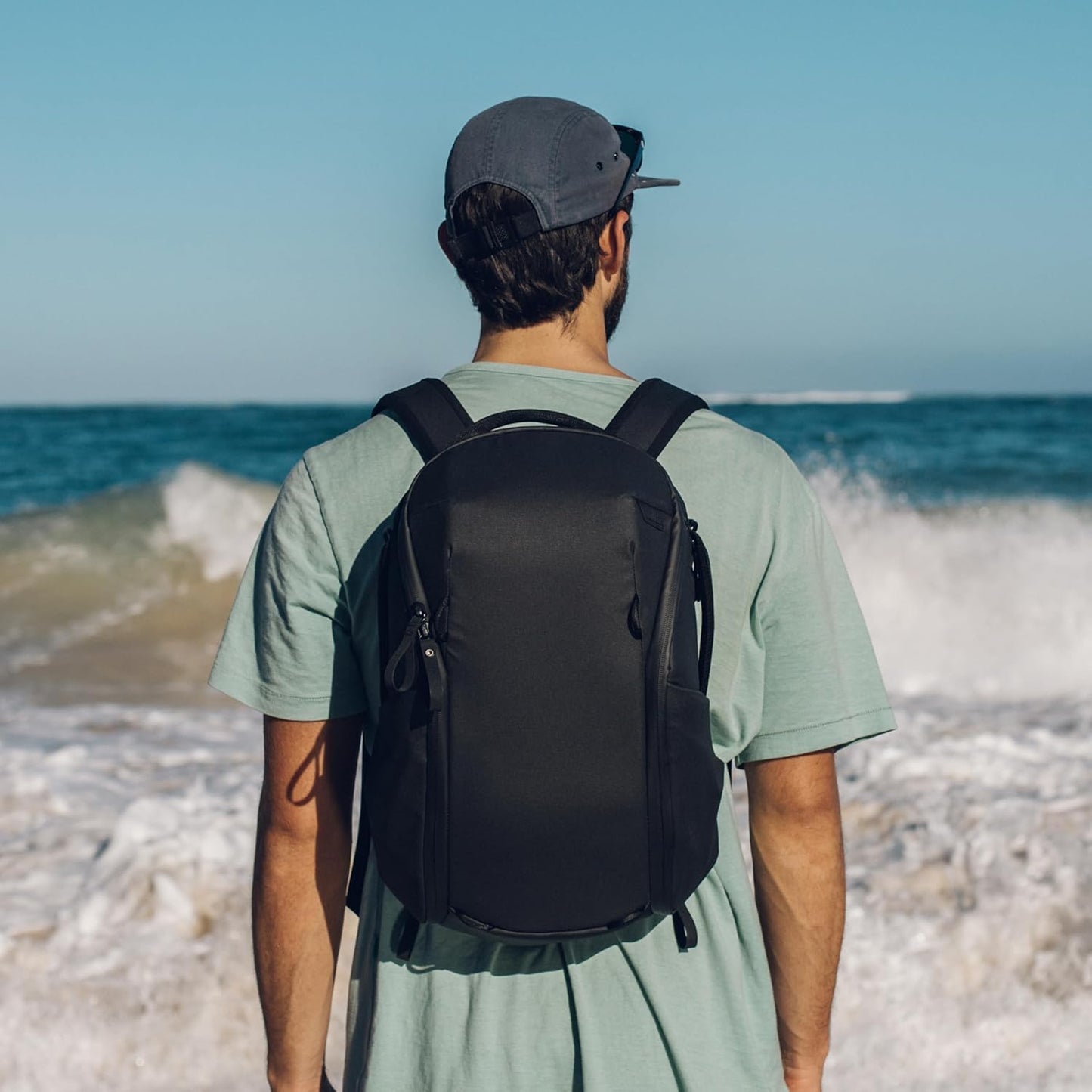 Peak Design Everyday Backpack Zip 20L, Black, 270-Degree Zip, Dual Side Pockets, FlexFold Dividers, Fits 15" Laptop, For Camera Carry, Daily Commutes or Travel, Versatile Backpack for Men and Women