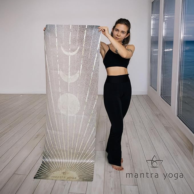 Mantra Yoga Travel PRO 1.5mm - Foldable Fitness & Exercise Mat with Bag | Lightweight, Compact & Eco-Friendly | Non-Slip & Washable | For All Types of Yoga | 72" L x 24" W | 2.6 lbs