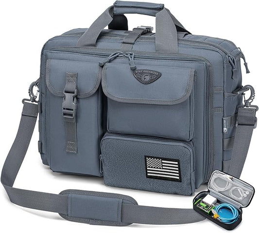 Stypos Tactical Laptop Bag for Men,14inch/15.6inch/17.3inch Messenger Bag Military Shoulder Bag,Flight Work Bags for Pilots