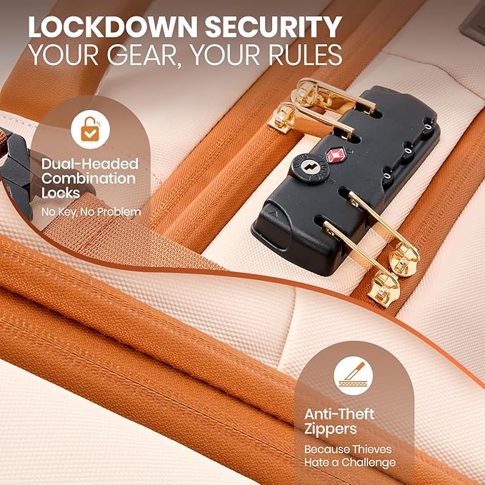 Fanwoli Vacuum Travel Backpack, Carry On Luggage with TSA Lock & Anti Theft Zipper, 60L Expandable Airback with Compression Pump, Waterproof Laptop Bag Ideal for Flight & Business,White