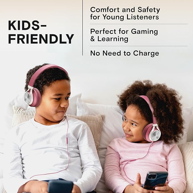 ARTIX CL750 On-Ear Headphones Wired with Mic and Volume Control — Noise Isolating Corded Over Ear Headphones with Microphone for Laptop and Computer, Plug in Headset with Cord (Aux Jack 3.5mm)