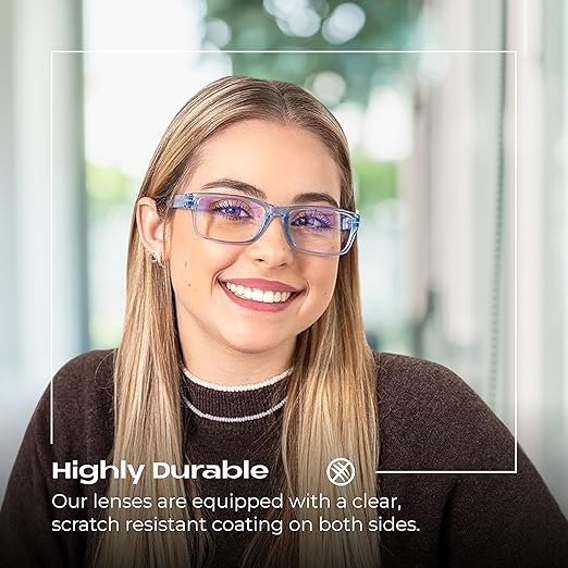 Readerest Blue Light Blocking Glasses – Computer Eyewear, UV Protection, Eye Strain & Glare Reduction, Lightweight Frame