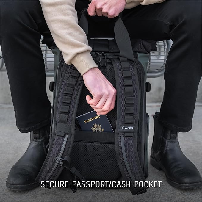 WANDRD PRVKE 31L, V3 Backpack: Weather-Resistant Travel & Camera Backpack with Laptop Sleeve, Quick Side Access, Clamshell Opening – Ideal Photography & Travel Bag (Black)