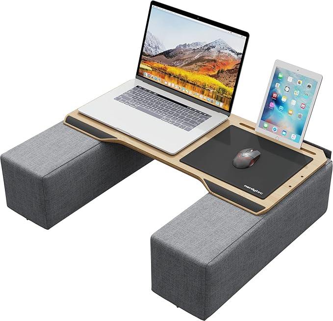 Couchmaster® CYWORX, Ergonomic Lap Desk for Notebooks or Wireless Equipment, Lapdesk for Home Office, Perfect for Couch and Bed, Including Pillows and Mousepad