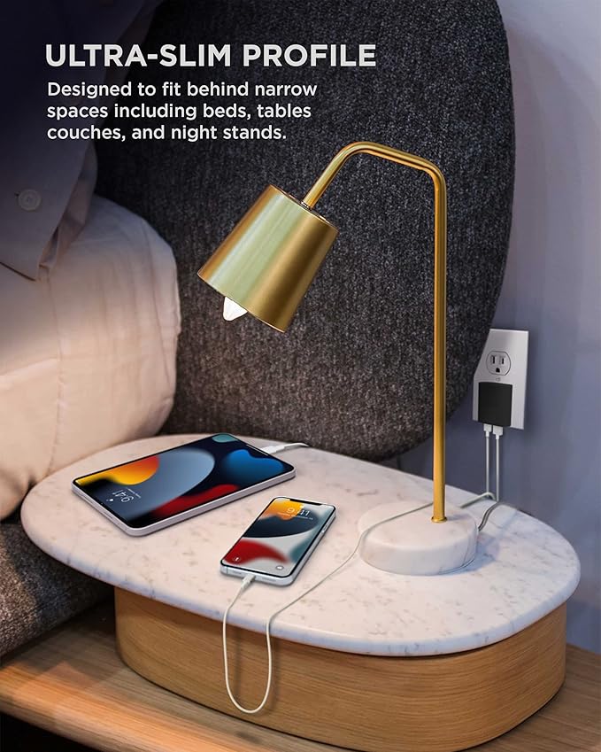 iHome USB C Charger: AC Pro 20W Multiport (1 USB-C Port, 1 USB-A Port), Flat USB Block, Dual Port USB Plug Adapter & Phone Charging Block