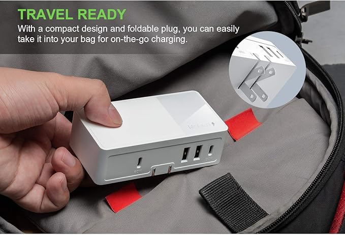 Nekmit USB C Charger, 90W 4 Port Power Delivery PD 3.0 PPS Fast Charger, for MacBook, Dell XPS 13, iPhone 14/14 Pro/13/13 Pro/12/12 Mini/12 Pro/12 Pro Max, Galaxy S22/S21/S20/S10, iPad Pro, Pixel