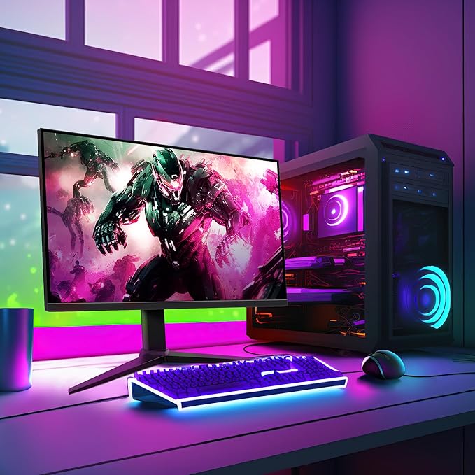 Amazon Basics 27 inch Gaming Monitor, FHD 1080P, 165Hz, VESA Compatible, Adaptive sync, 1ms Response, Black