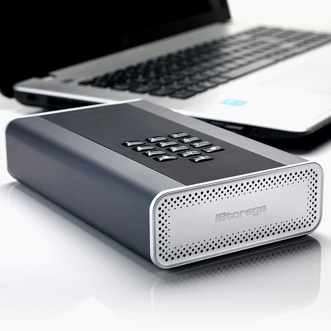 iStorage diskAshur DT2 256-bit 24TB | FIPS Level 3 Certified | Secure encrypted Desktop Hard Drive | Password Protected