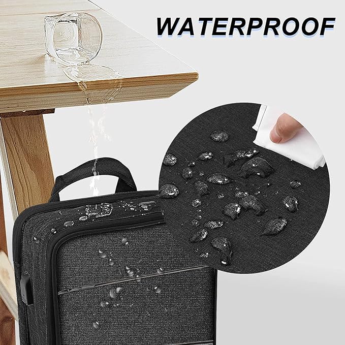 ZINZ Slim & Expandable Laptop Backpack Water Resistant Travel Backpack Compatible with MacBook Air/Pro 13-14 inch XPS 13 Surface 13.5" and Most 13-14 inch NoteBooks,B01K01