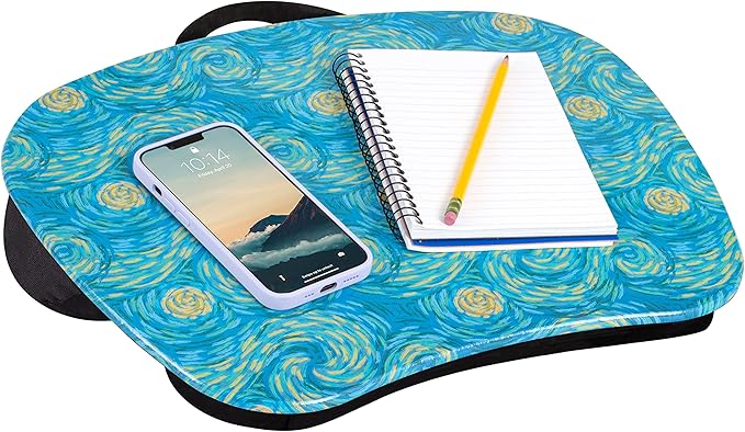 LAPGEAR MyStyle Portable Lap Desk with Cushion - Starry Blue - Fits up to 15.6 Inch Laptops - Style No. 45339