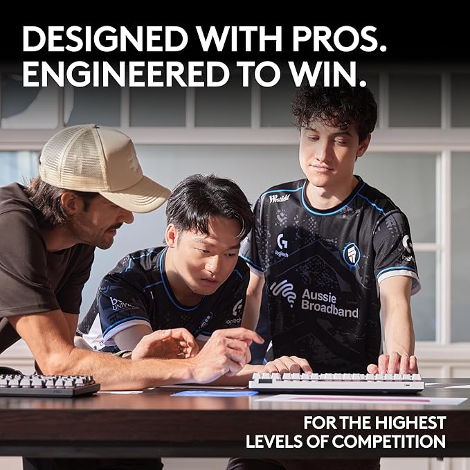 Logitech G PRO X TKL LIGHTSPEED Wireless Gaming Keyboard, Ultra-Portable Tenkeyless Design, LIGHTSYNC RGB, PBT keycaps, Tactile Switches (GX Brown) - White