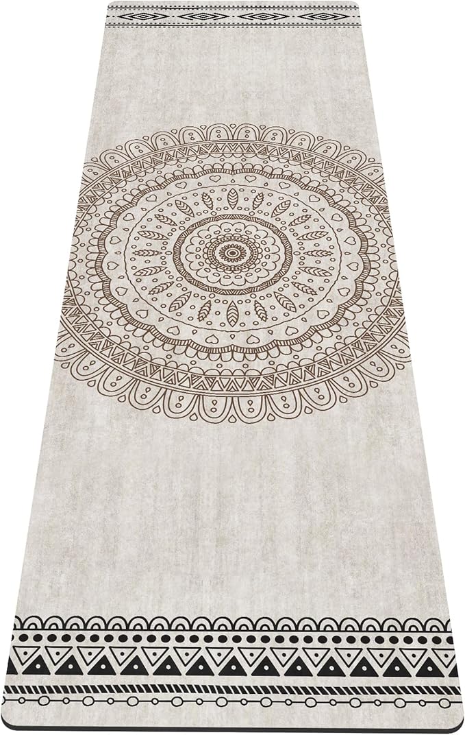 nuveti Yoga Mat Print Extra Thick TPE Non Slip Fitness Exercise Mat with Carrying Bag,72"x24" Extra Thick 6MM Exercise & Workout Mat for Yoga, Pilates Fitness and Floor Exercises