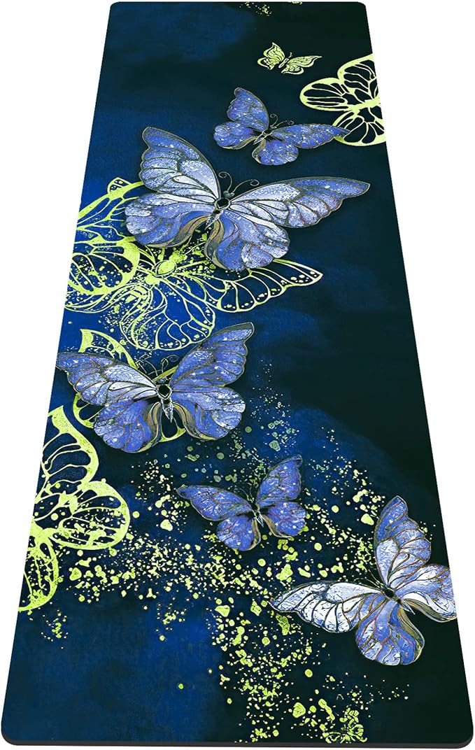 nuveti Yoga Mat Print Extra Thick TPE Non Slip Fitness Exercise Mat with Carrying Bag,72"x24" Extra Thick 6MM Exercise & Workout Mat for Yoga, Pilates Fitness and Floor Exercises